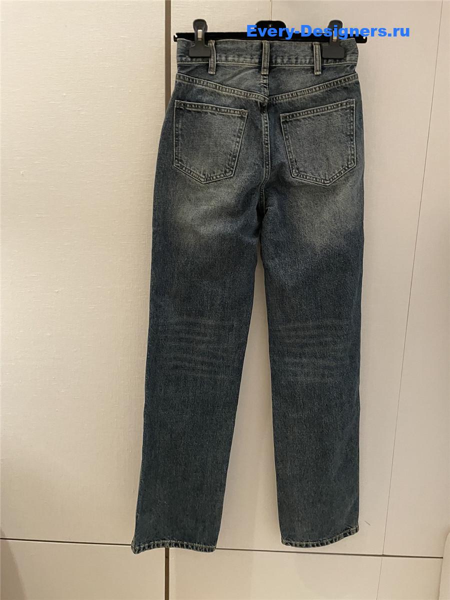 Ce1i*e double pocket logo jeans