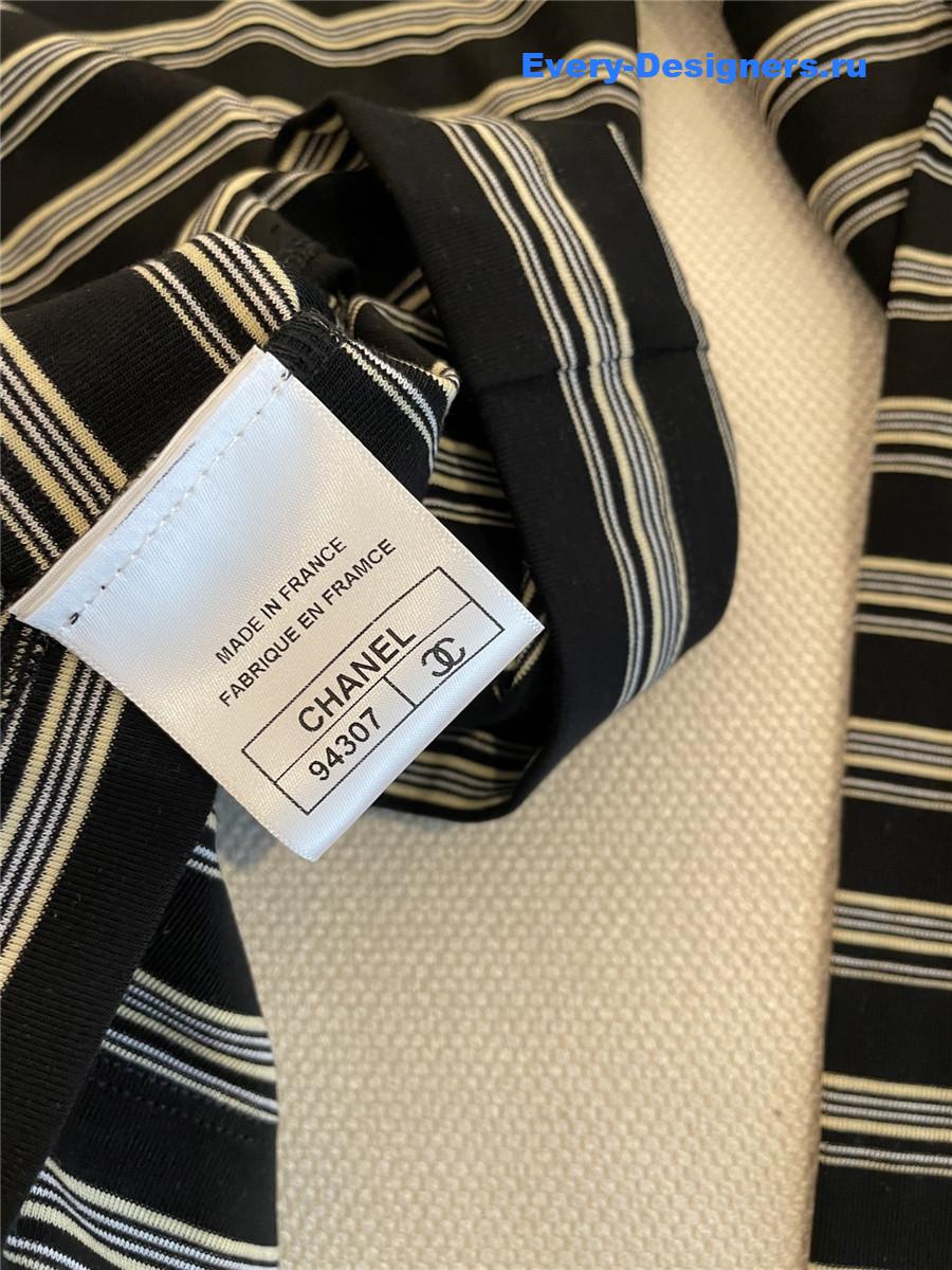 Ch**el hooded striped long sleeve shirt