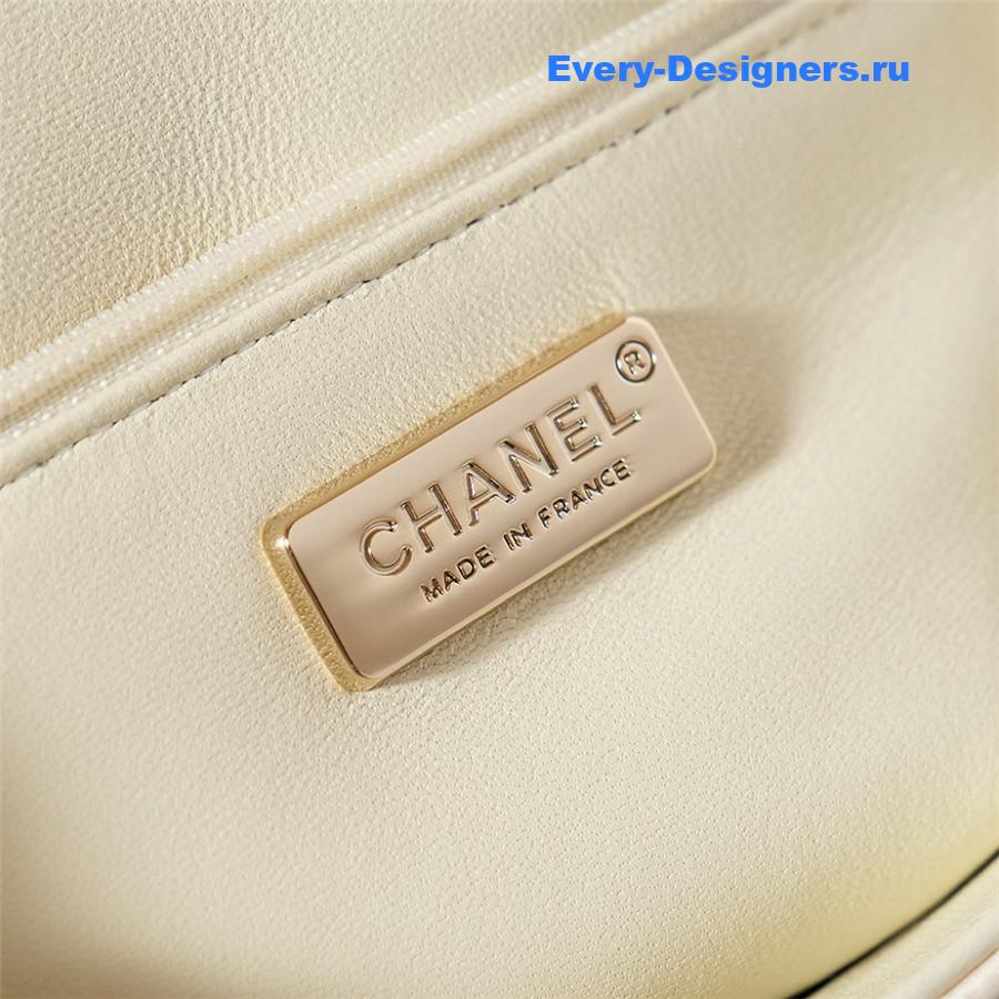 Ch**el tweed sequined cf bag white