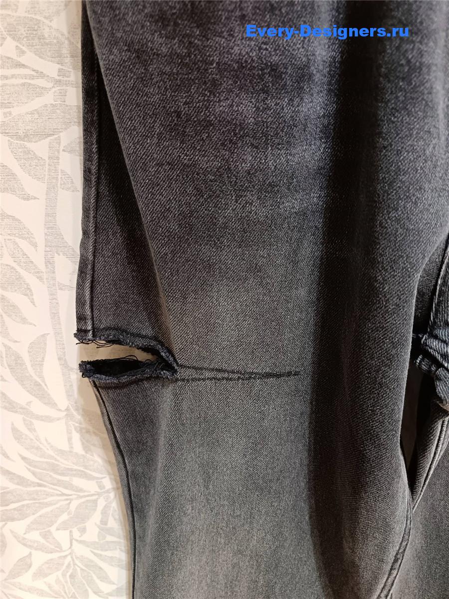 Ce1i*e cutout high-rise tapered jeans