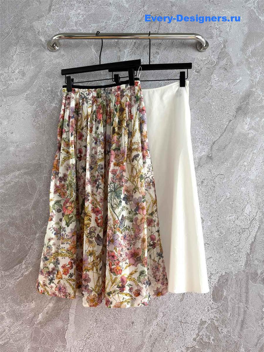 D10r mid-length pleated skirt