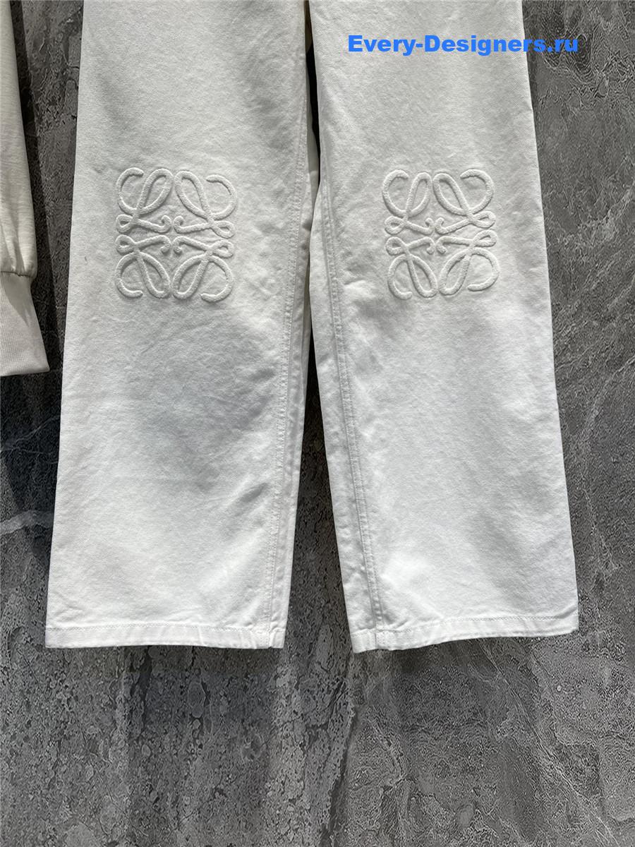 L0ew* anagram white baggy jeans