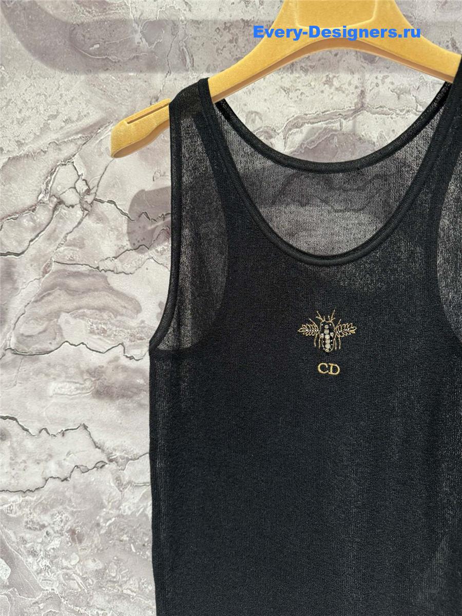 D10r black beaded tank top