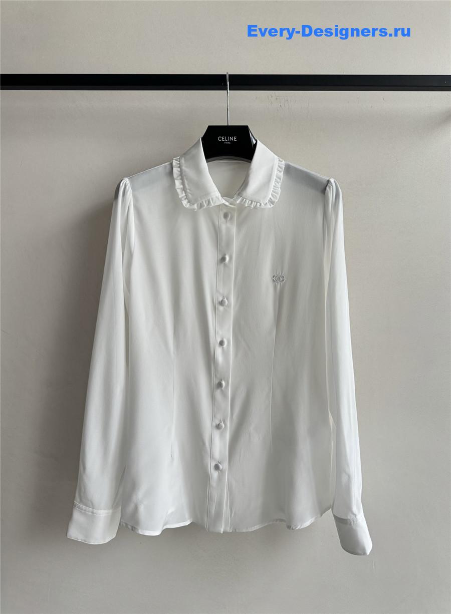 Ce1i*e embroidered logo white shirt