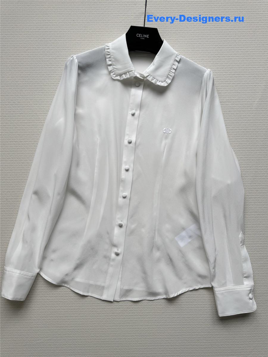 Ce1i*e embroidered logo white shirt