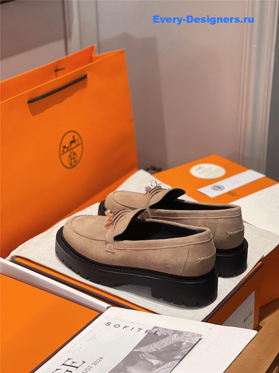 H**me5 leather icone loafer brown