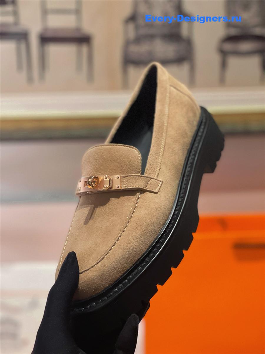 H**me5 leather icone loafer brown