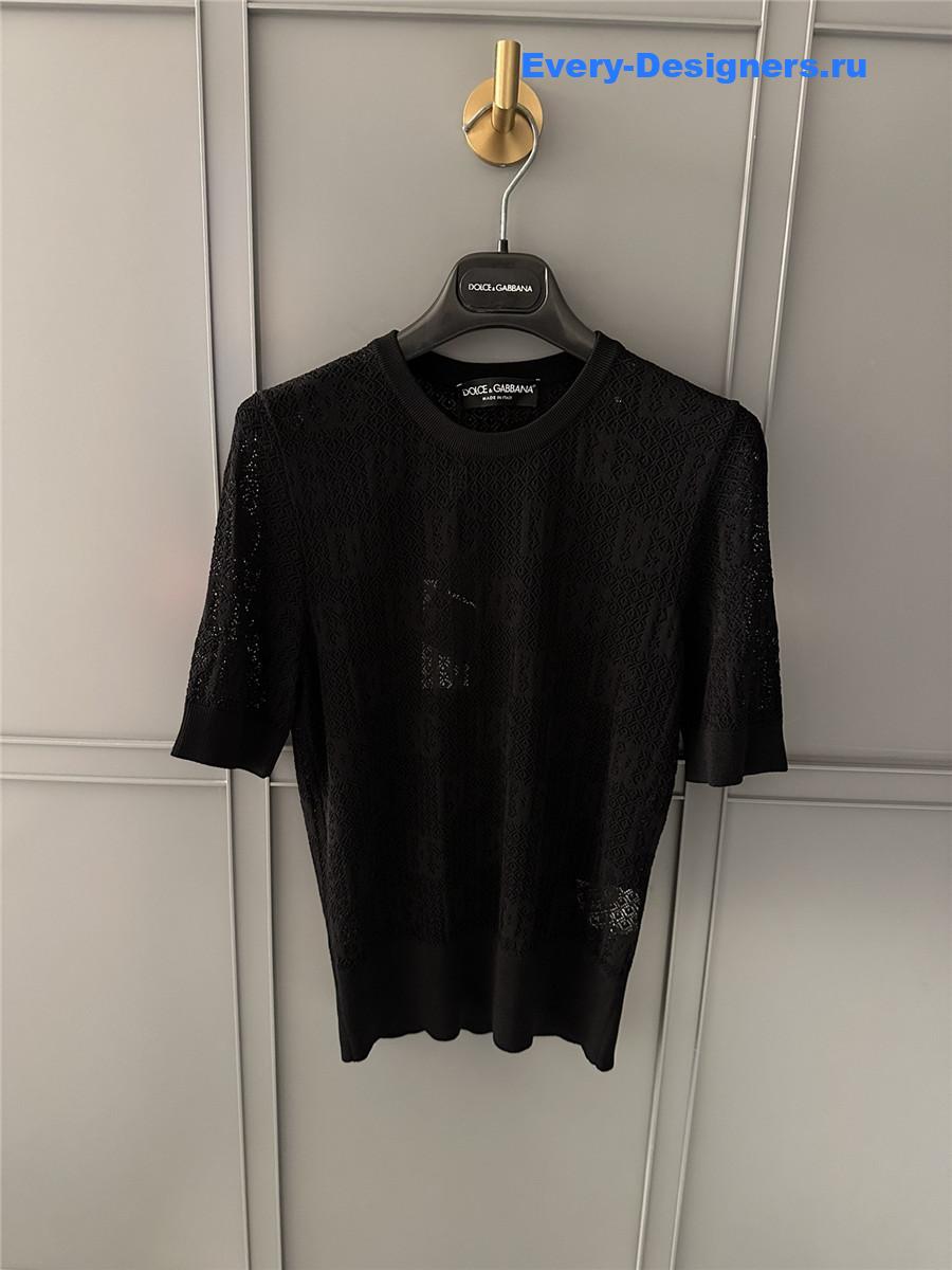 Dolce & Gabbana Black Knitted Top for Women