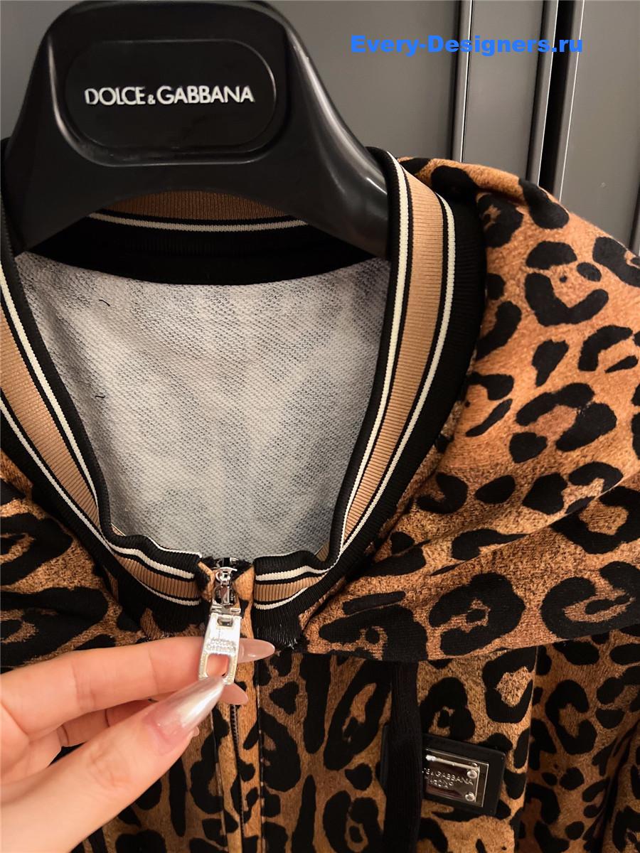 Dolce & Gabbana Leopard-Print Cotton Hoodie