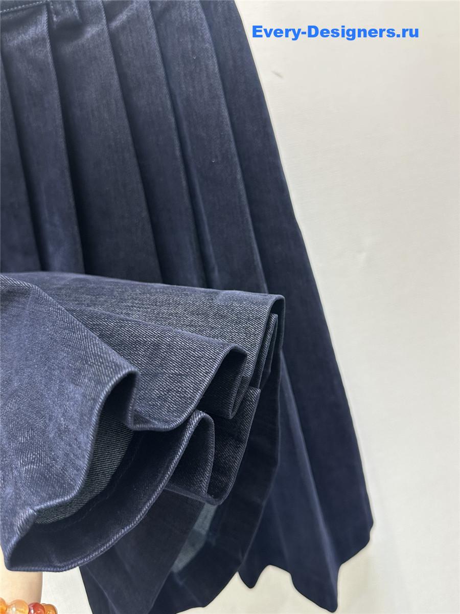 Miu Miu Velvet Denim Skirt