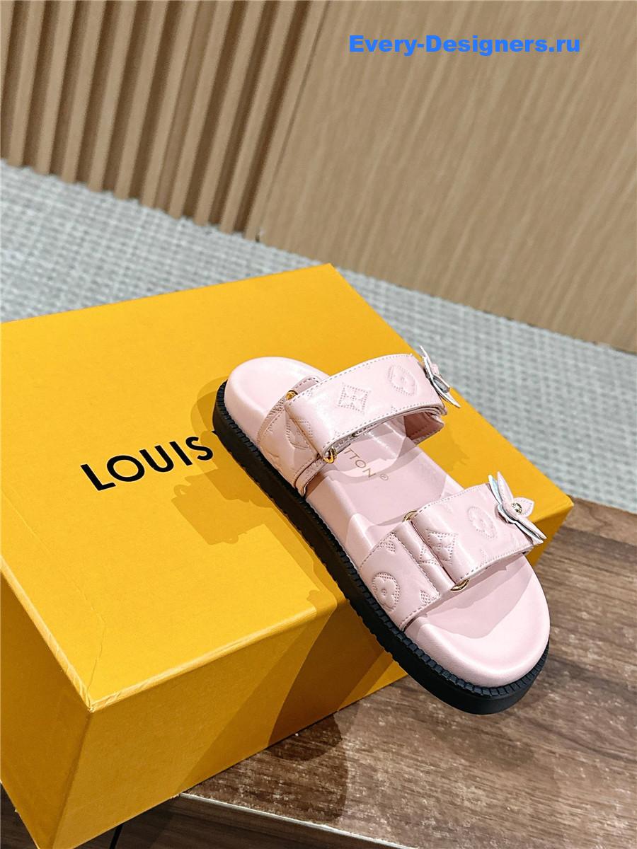 l0vis Vvtt0n lv sunset flat comfort mule in pink