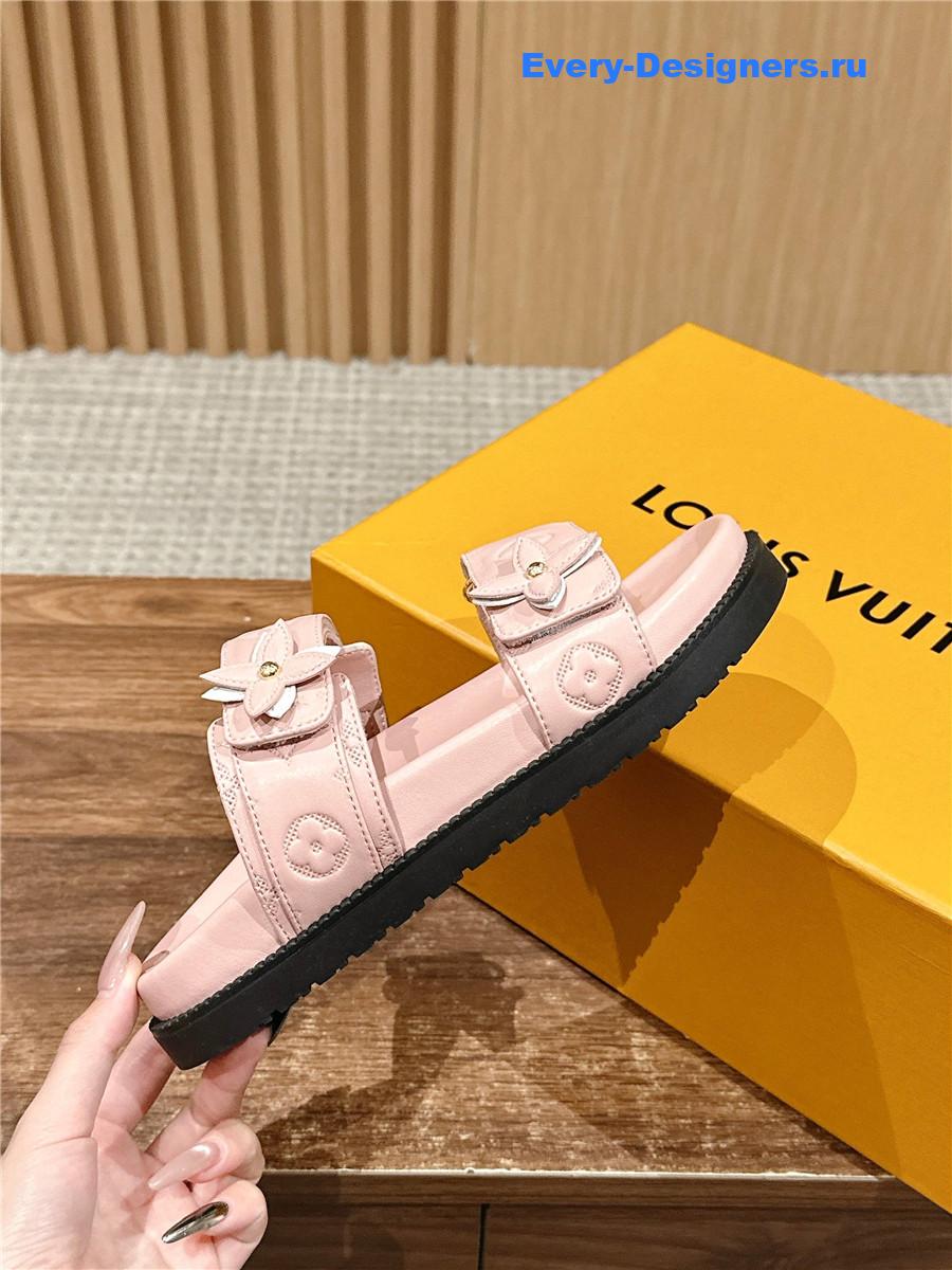 l0vis Vvtt0n lv sunset flat comfort mule in pink