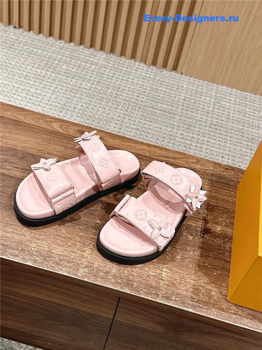 l0vis Vvtt0n lv sunset flat comfort mule in pink