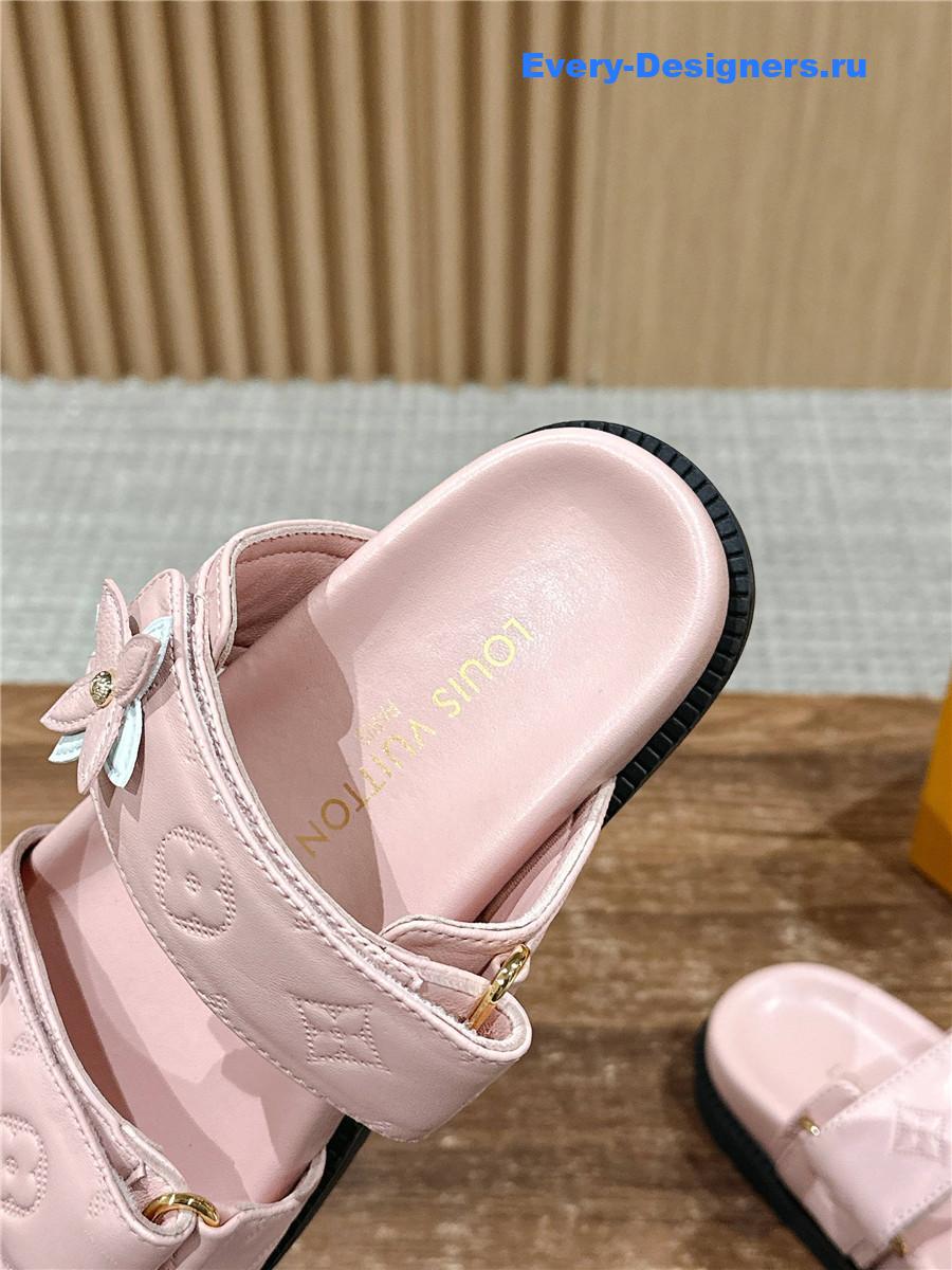 l0vis Vvtt0n lv sunset flat comfort mule in pink