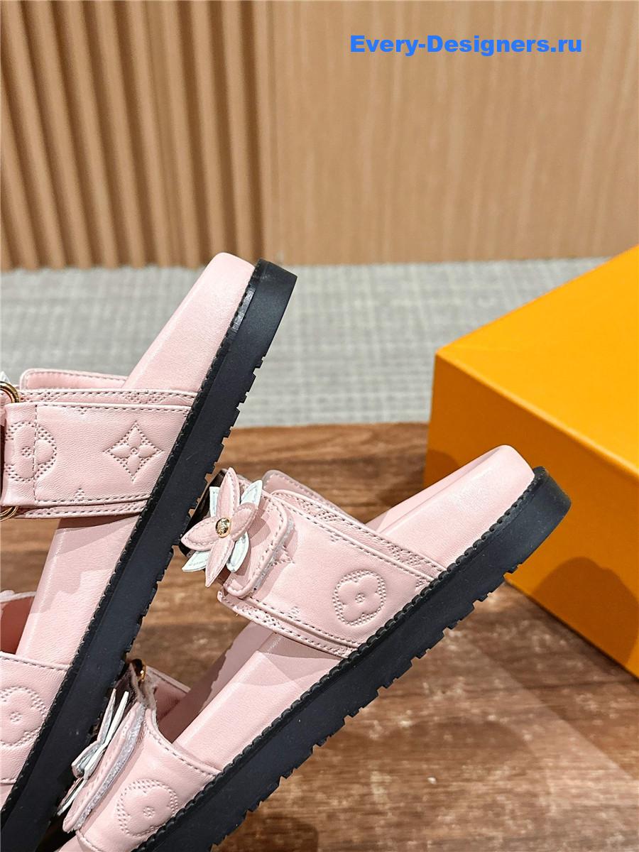 l0vis Vvtt0n lv sunset flat comfort mule in pink