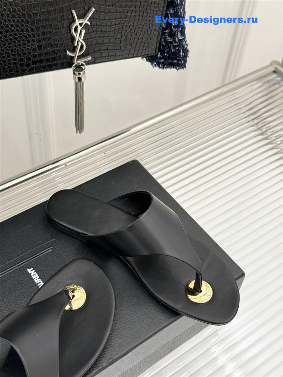 Sa1nt Lau*nt black kouros sandals