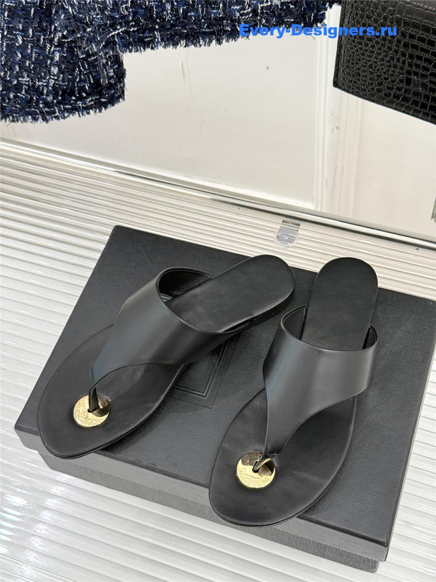 Sa1nt Lau*nt black kouros sandals