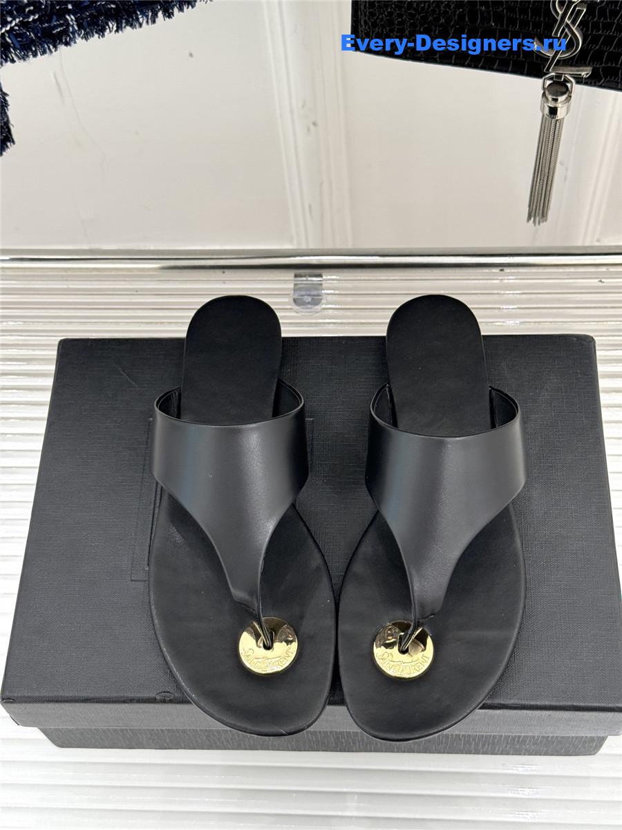 Sa1nt Lau*nt black kouros sandals