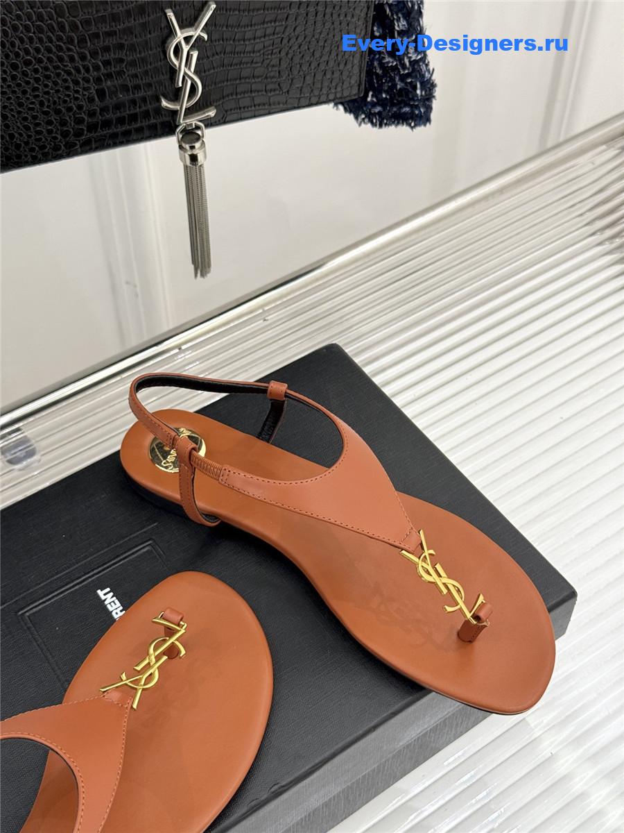 Sa1nt Lau*nt cassandre logo flip flops