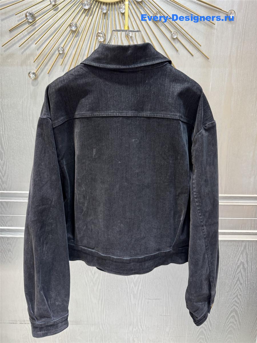 Miu Miu Washed Blue Denim Blouson