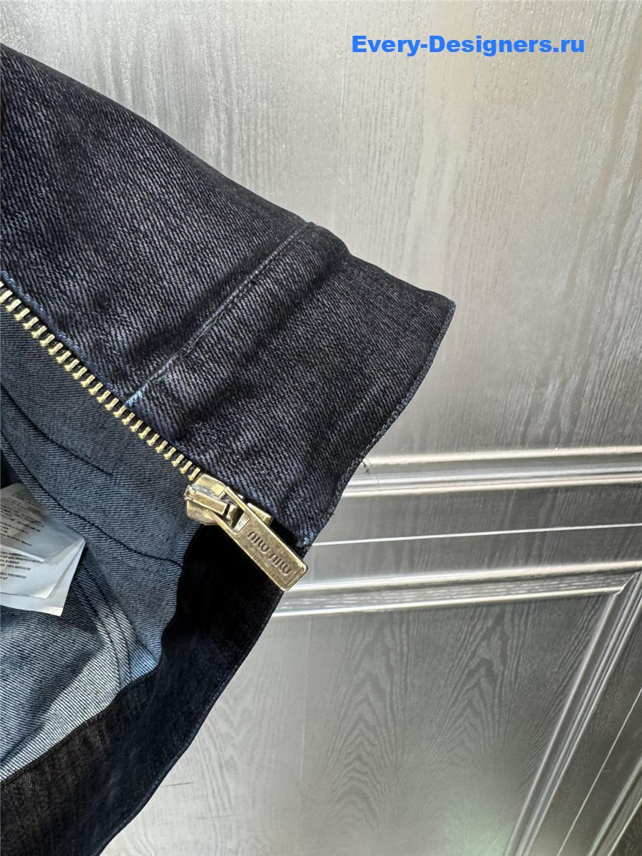 Miu Miu Washed Blue Denim Blouson