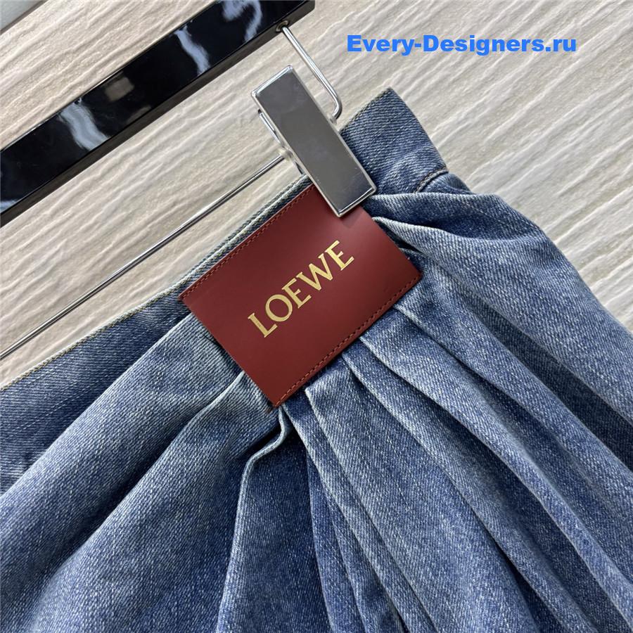 L0ew* draped wide-leg jeans blue