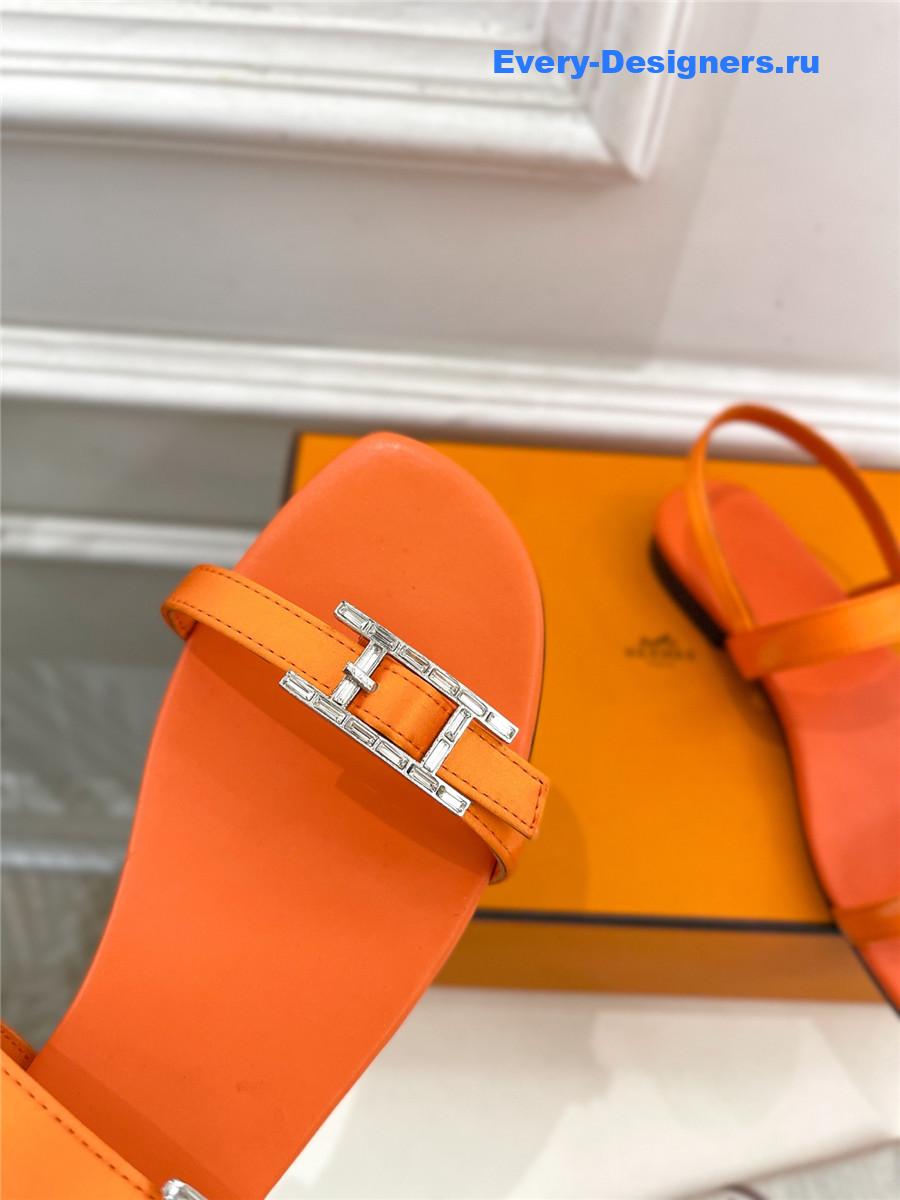 H**me5 crystal strap sandals brown