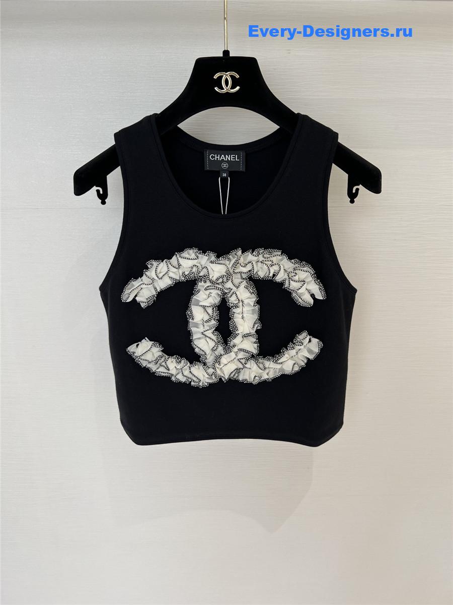 Ch**el rue cambon crop top in black