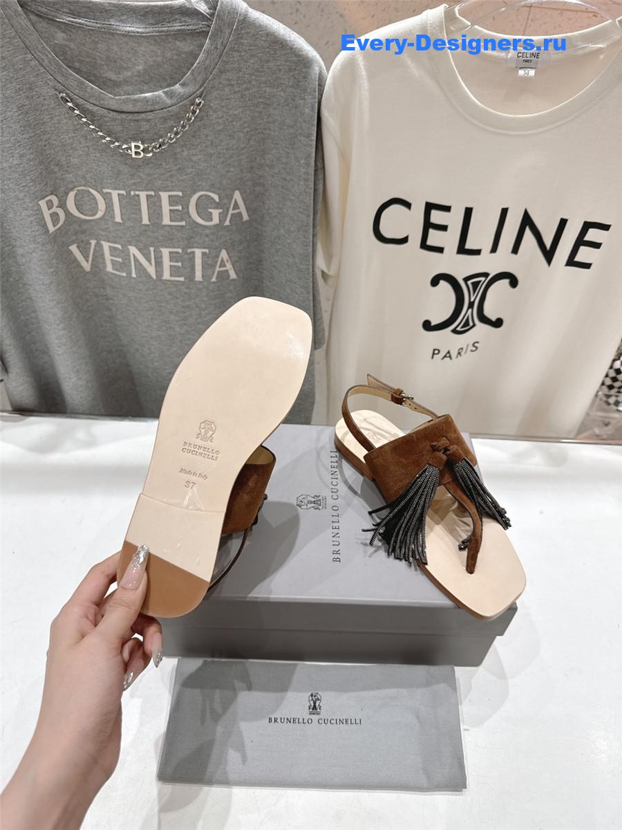 BC Brown Tassel Sandals