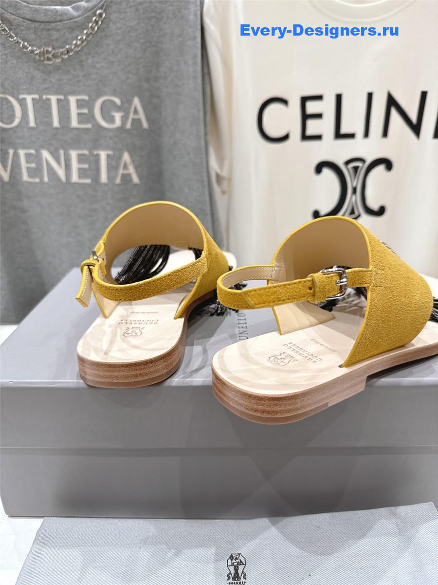 BC Yellow Tassel Sandals