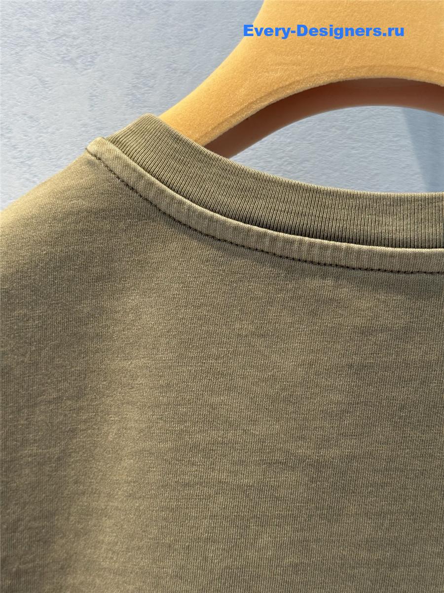 Miu Miu Olive Green Jersey T-Shirt