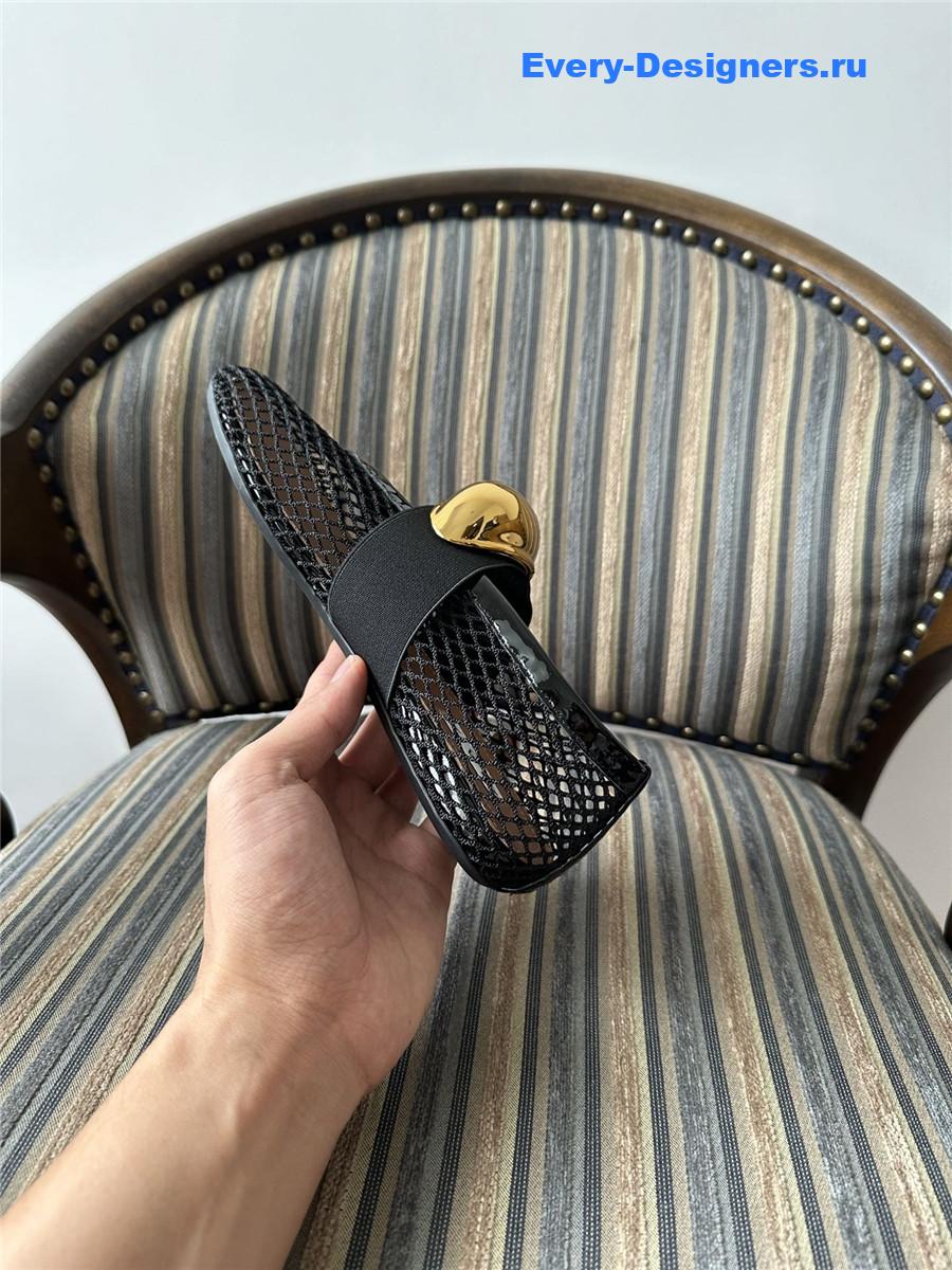 Alaïa Embellished Fishnet Ballet Flats