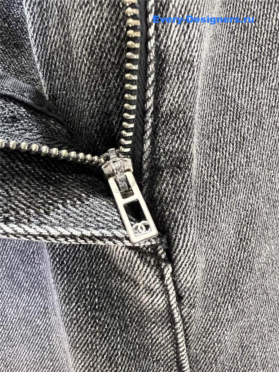 Ch**el grey faded jeans