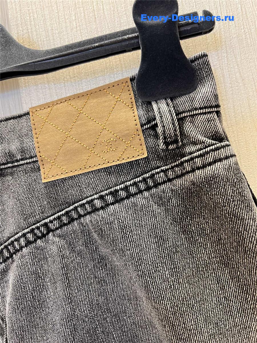 Ch**el grey faded jeans