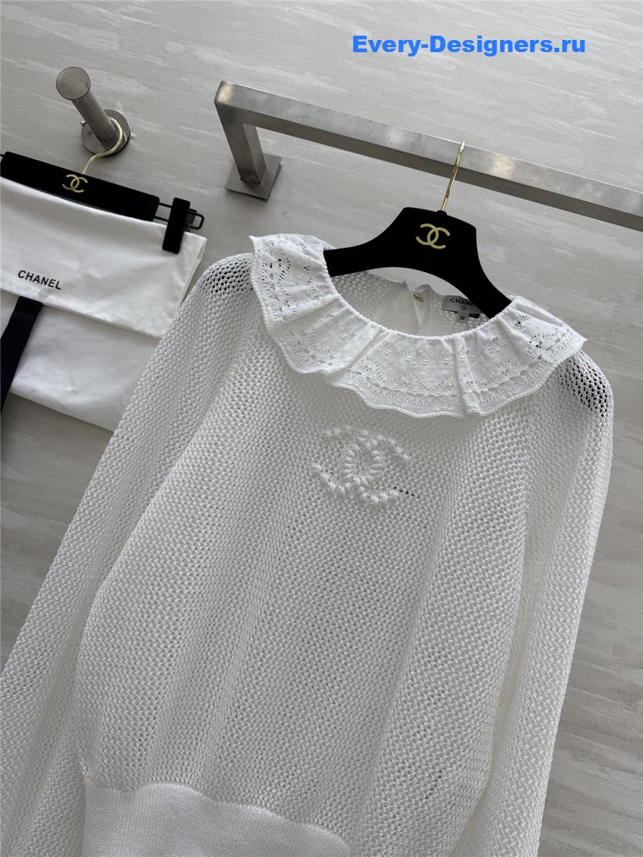 Ch**el cc white crochet top