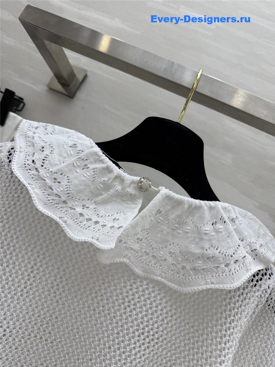 Ch**el cc white crochet top