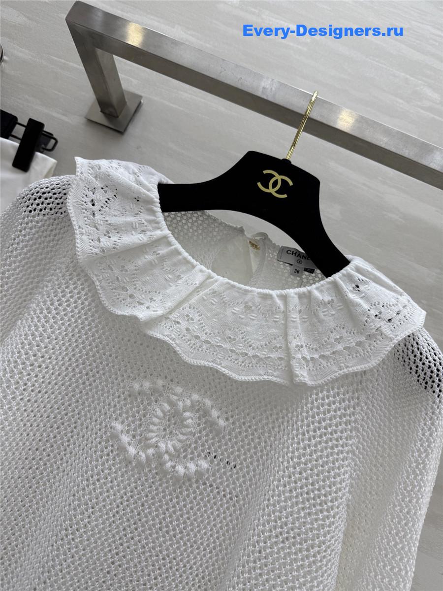Ch**el cc white crochet top