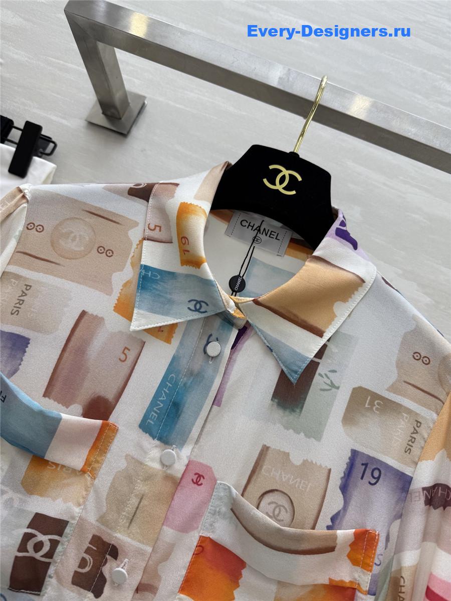 Ch**el cc colorblock shirt