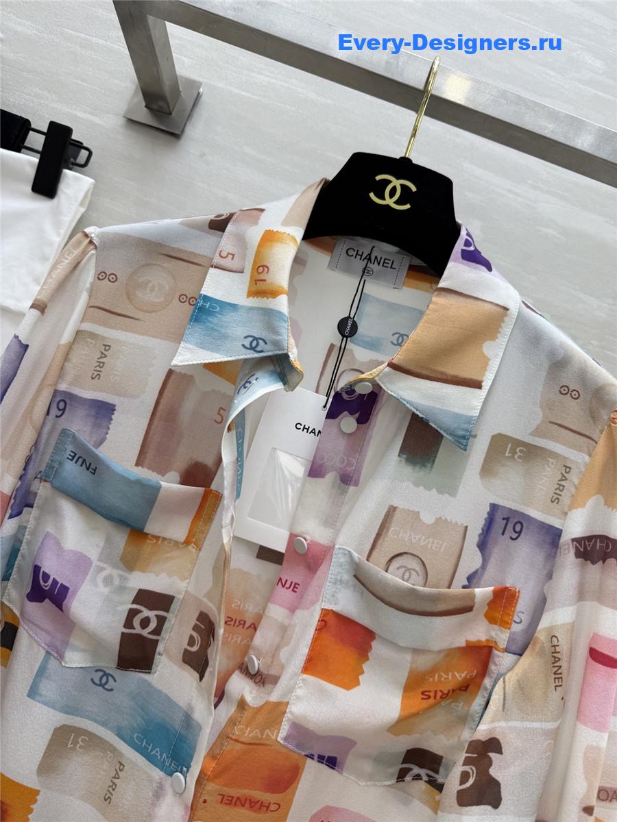 Ch**el cc colorblock shirt