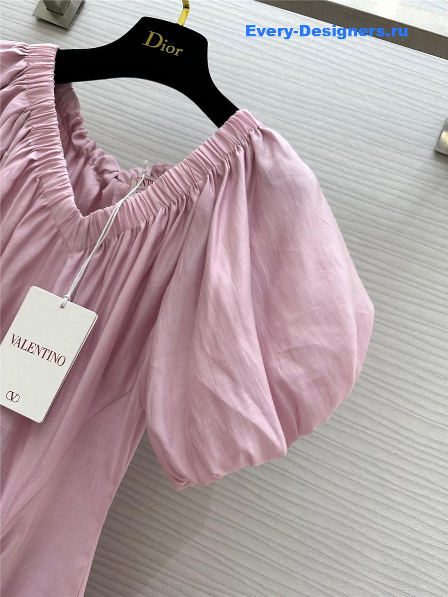 Va1e*ntin0 pink puff sleeve dress