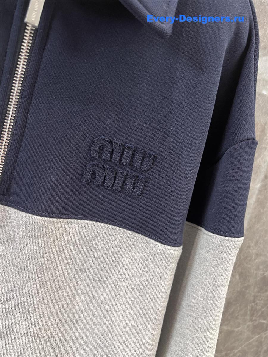 Miu Miu Oversize Dark Blue Grey Sweatshirt