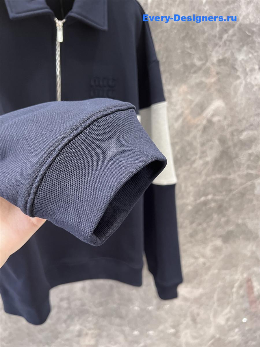 Miu Miu Oversize Dark Blue Grey Sweatshirt