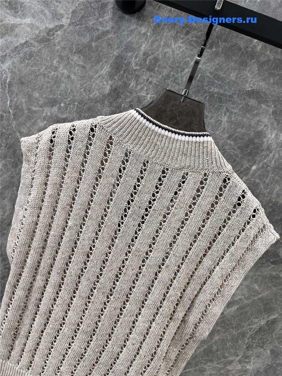 BC V-Neck Cap Sleeve Linen Blend Vest