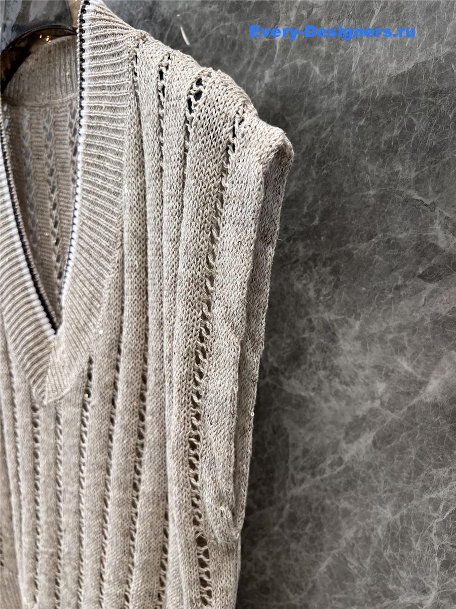 BC V-Neck Cap Sleeve Linen Blend Vest