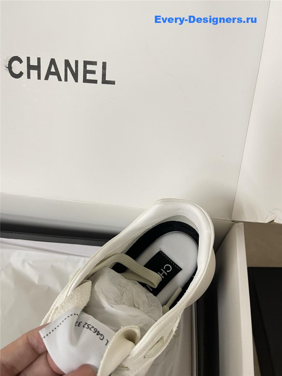 Ch**el off-white lambskin cc sneakers