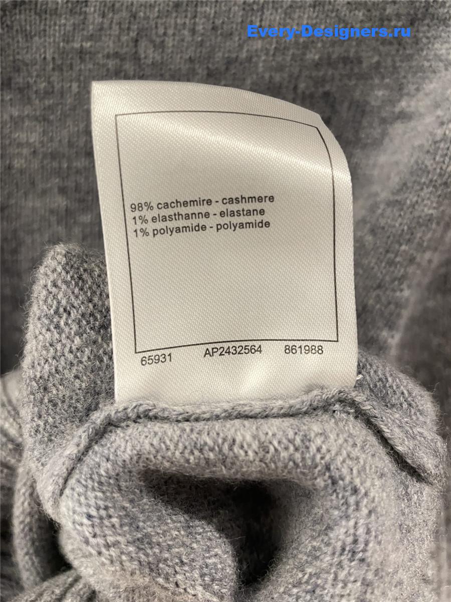 Ch**el gray cashmere cardigan