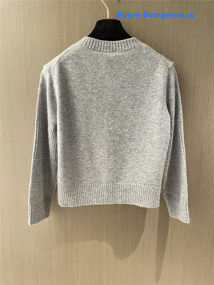 Ch**el gray cashmere cardigan
