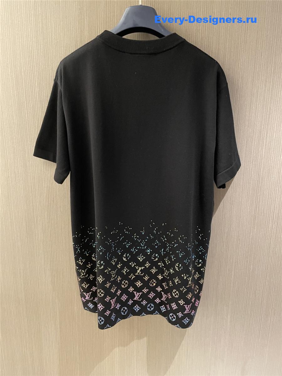 l0vis Vvtt0n black monogram embellished shirt