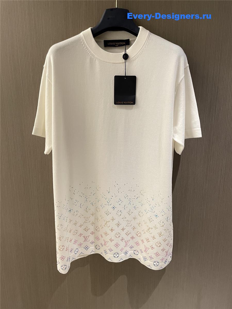 l0vis Vvtt0n monogram gradient embellished shirt