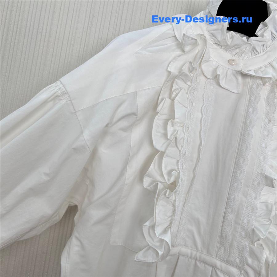 Va1e*ntin0 ruffled mini dress in white